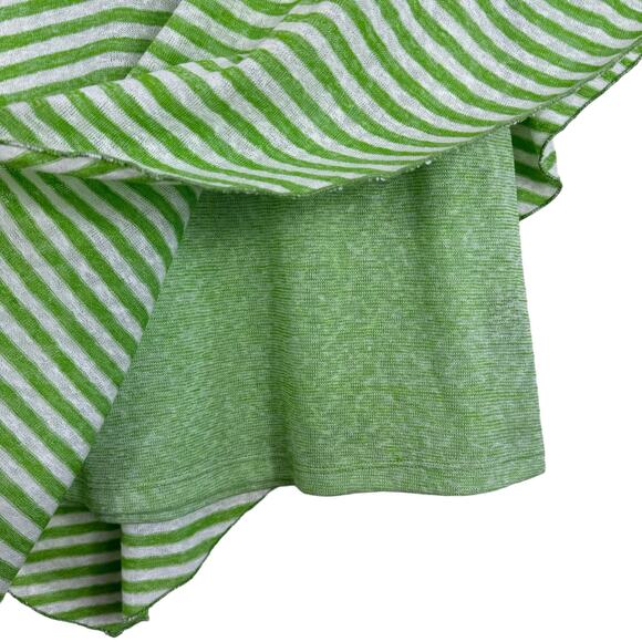 Pure Essence Urbanology Green Striped Lightweight Sweater Poncho Tank Under Sz S - Picture 3 of 5
